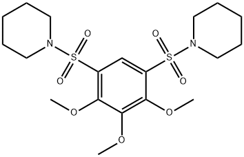 1-(2,3,4-trimethoxy-5-piperidin-1-ylsulfonylphenyl)sulfonylpiperidine Struktur