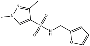 N-(furan-2-ylmethyl)-1,3-dimethylpyrazole-4-sulfonamide Struktur