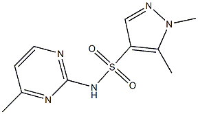 1,5-dimethyl-N-(4-methylpyrimidin-2-yl)pyrazole-4-sulfonamide Struktur