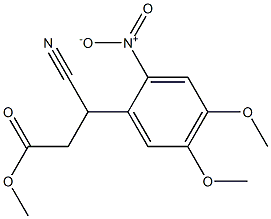 methyl 3-cyano-3-(4,5-dimethoxy-2-nitrophenyl)propanoate Struktur