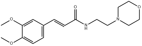 (E)-3-(3,4-dimethoxyphenyl)-N-(2-morpholin-4-ylethyl)prop-2-enamide Struktur