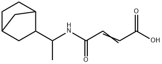 (E)-4-[1-(3-bicyclo[2.2.1]heptanyl)ethylamino]-4-oxobut-2-enoic acid Struktur