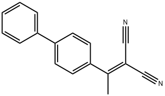 2-[1-(4-phenylphenyl)ethylidene]propanedinitrile Struktur