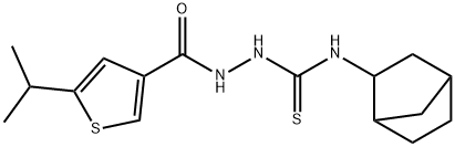 1-(3-bicyclo[2.2.1]heptanyl)-3-[(5-propan-2-ylthiophene-3-carbonyl)amino]thiourea Struktur