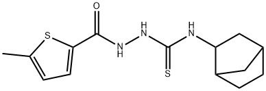 1-(3-bicyclo[2.2.1]heptanyl)-3-[(5-methylthiophene-2-carbonyl)amino]thiourea Struktur