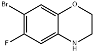 7-Bromo-6-fluoro-3,4-dihydro-2H-benzo[1,4]oxazine Struktur