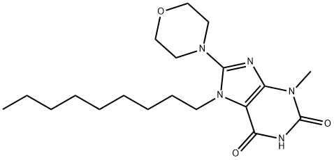 3-methyl-8-morpholin-4-yl-7-nonylpurine-2,6-dione Struktur