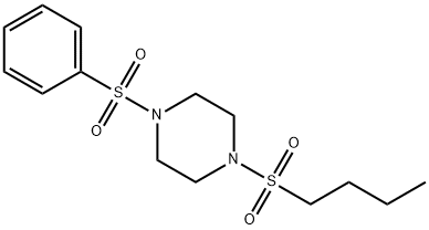 1-(benzenesulfonyl)-4-butylsulfonylpiperazine Struktur