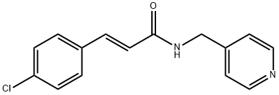 (E)-3-(4-chlorophenyl)-N-(pyridin-4-ylmethyl)prop-2-enamide Struktur