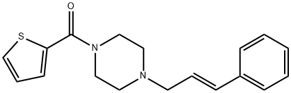 [4-[(E)-3-phenylprop-2-enyl]piperazin-1-yl]-thiophen-2-ylmethanone Struktur