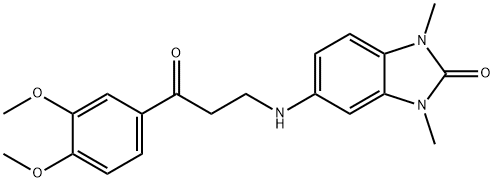 5-[[3-(3,4-dimethoxyphenyl)-3-oxopropyl]amino]-1,3-dimethylbenzimidazol-2-one Struktur