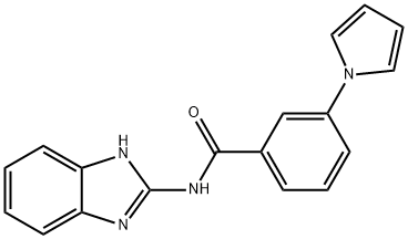 N-(1H-benzimidazol-2-yl)-3-pyrrol-1-ylbenzamide Struktur