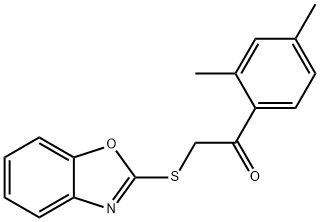 2-(1,3-benzoxazol-2-ylsulfanyl)-1-(2,4-dimethylphenyl)ethanone Struktur