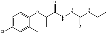 1-[2-(4-chloro-2-methylphenoxy)propanoylamino]-3-ethylthiourea Struktur