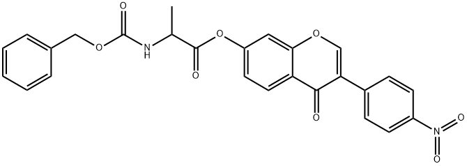 [3-(4-nitrophenyl)-4-oxochromen-7-yl] 2-(phenylmethoxycarbonylamino)propanoate Struktur