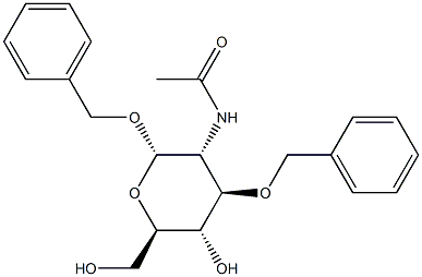 N-[(2S,3R,4R,5S,6R)-5-hydroxy-6-(hydroxymethyl)-2,4-bis(phenylmethoxy)oxan-3-yl]acetamide Struktur