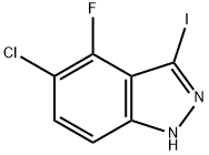 5-Chloro-4-fluoro-3-iodo-1H-indazole Struktur