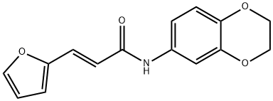 (E)-N-(2,3-dihydro-1,4-benzodioxin-6-yl)-3-(furan-2-yl)prop-2-enamide Struktur