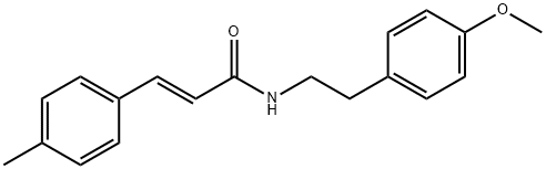 (E)-N-[2-(4-methoxyphenyl)ethyl]-3-(4-methylphenyl)prop-2-enamide Struktur