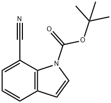 7-Cyano-indole-1-carboxylic acid tert-butyl ester Struktur