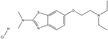 6-[2-(diethylamino)ethoxy]-N,N-dimethyl-1,3-benzothiazol-2-amine hydrochloride Struktur