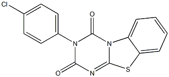 3-(4-chlorophenyl)-[1,3,5]triazino[2,1-b][1,3]benzothiazole-2,4-dione Struktur