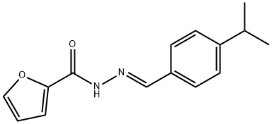 N-[(E)-(4-propan-2-ylphenyl)methylideneamino]furan-2-carboxamide Struktur