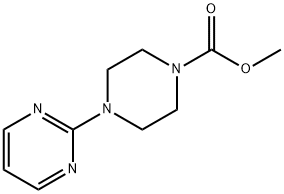 methyl 4-pyrimidin-2-ylpiperazine-1-carboxylate Struktur