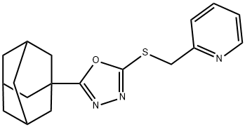 2-(1-adamantyl)-5-(pyridin-2-ylmethylsulfanyl)-1,3,4-oxadiazole Struktur