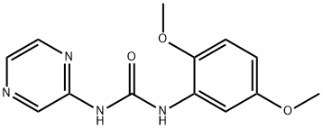 1-(2,5-dimethoxyphenyl)-3-pyrazin-2-ylurea Struktur