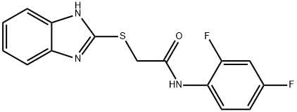 2-(1H-benzimidazol-2-ylsulfanyl)-N-(2,4-difluorophenyl)acetamide Struktur