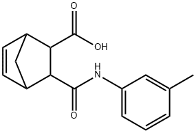 2-[(3-methylphenyl)carbamoyl]bicyclo[2.2.1]hept-5-ene-3-carboxylic acid Struktur