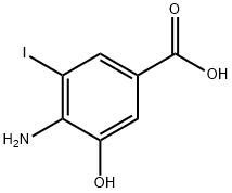 4-Amino-3-hydroxy-5-iodo-benzoic acid Struktur