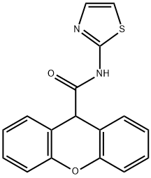 N-(1,3-thiazol-2-yl)-9H-xanthene-9-carboxamide Struktur