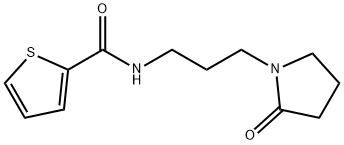 N-[3-(2-oxopyrrolidin-1-yl)propyl]thiophene-2-carboxamide Struktur