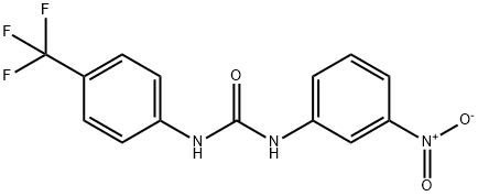 1-(3-nitrophenyl)-3-[4-(trifluoromethyl)phenyl]urea Struktur