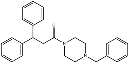 1-(4-benzylpiperazin-1-yl)-3,3-diphenylpropan-1-one Struktur