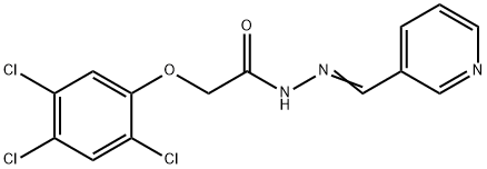 N-[(E)-pyridin-3-ylmethylideneamino]-2-(2,4,5-trichlorophenoxy)acetamide Struktur