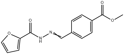 methyl 4-[(E)-(furan-2-carbonylhydrazinylidene)methyl]benzoate Struktur