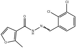 N-[(E)-(2,3-dichlorophenyl)methylideneamino]-2-methylfuran-3-carboxamide Struktur