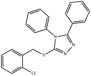 3-[(2-chlorophenyl)methylsulfanyl]-4,5-diphenyl-1,2,4-triazole Struktur