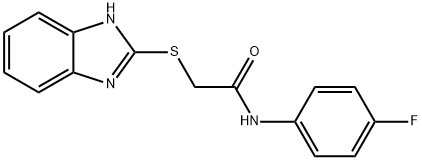 2-(1H-benzimidazol-2-ylsulfanyl)-N-(4-fluorophenyl)acetamide Struktur