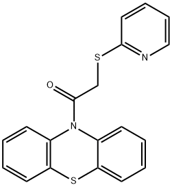 1-phenothiazin-10-yl-2-pyridin-2-ylsulfanylethanone Struktur