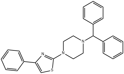 2-(4-benzhydrylpiperazin-1-yl)-4-phenyl-1,3-thiazole Struktur