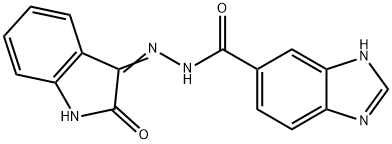 N'-(2-oxoindol-3-yl)-3H-benzimidazole-5-carbohydrazide Struktur