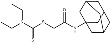 [2-(1-adamantylamino)-2-oxoethyl] N,N-diethylcarbamodithioate Struktur