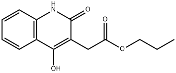 propyl 2-(4-hydroxy-2-oxo-1H-quinolin-3-yl)acetate Struktur