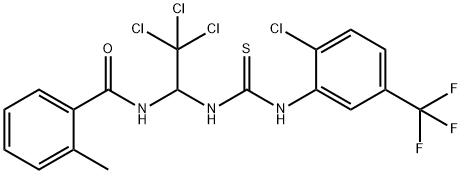 2-methyl-N-[2,2,2-trichloro-1-[[2-chloro-5-(trifluoromethyl)phenyl]carbamothioylamino]ethyl]benzamide Struktur