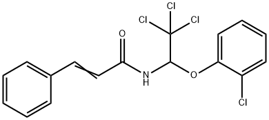 (E)-3-phenyl-N-[2,2,2-trichloro-1-(2-chlorophenoxy)ethyl]prop-2-enamide Struktur