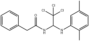 2-phenyl-N-[2,2,2-trichloro-1-(2,5-dimethylanilino)ethyl]acetamide Struktur